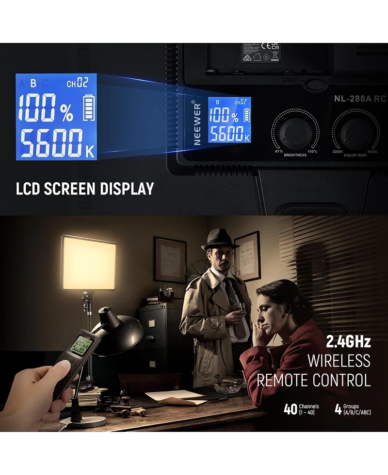 Neewer Led Video Light with 45W, 4800Lux, 3200K-5600K