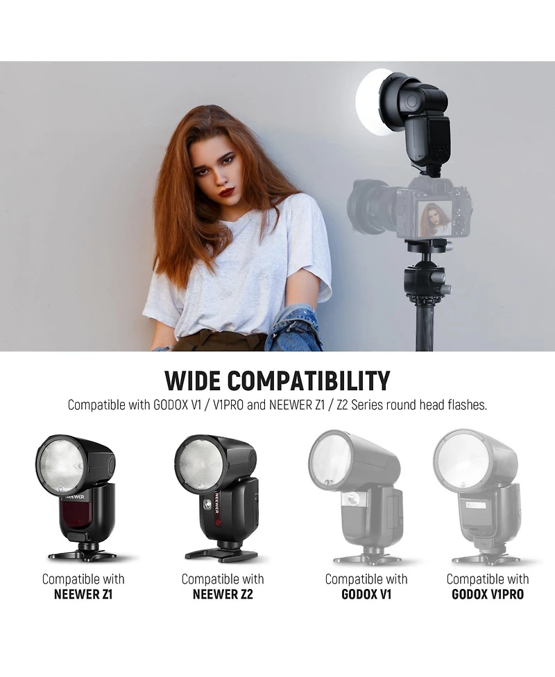 Neewer CRS13 Camera Flash for Godox V1/V1 Pro Neewer Z2 Z2PRO Z2II Z3