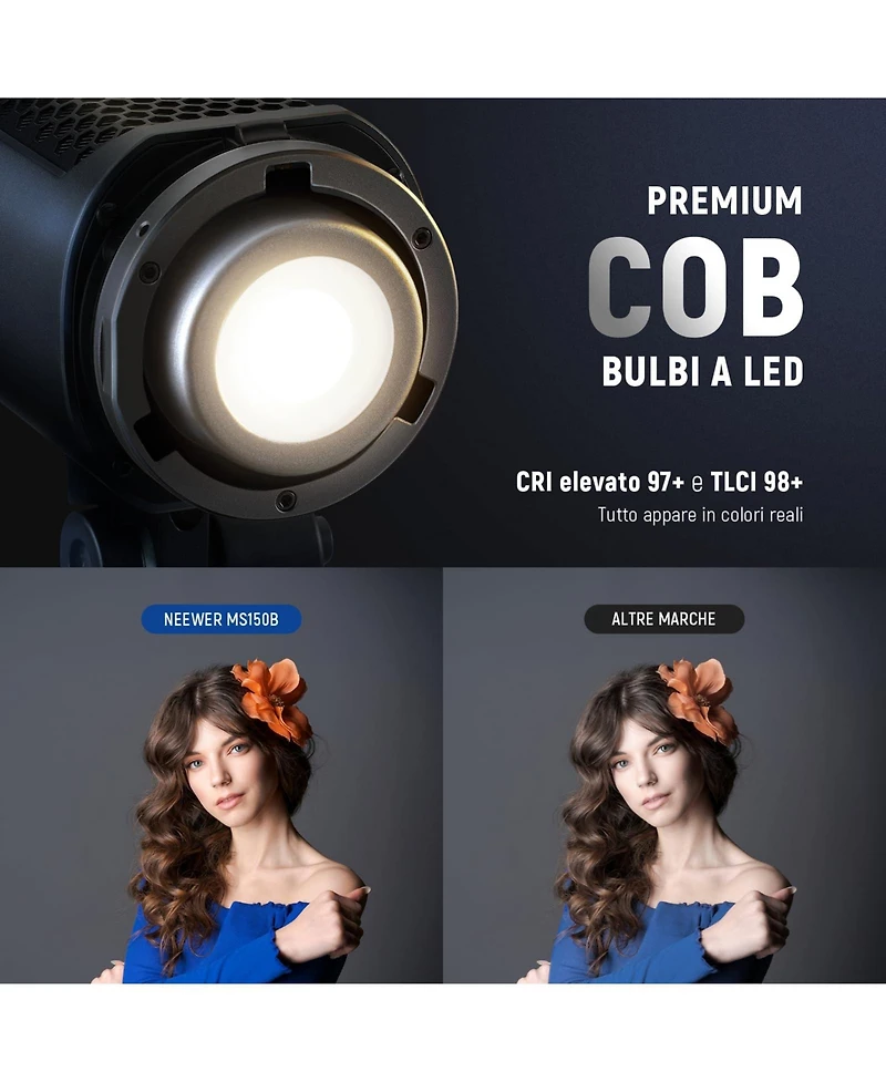 Neewer MS150B Led Video Light with 130W, 200000 lux, 2700K-6500K