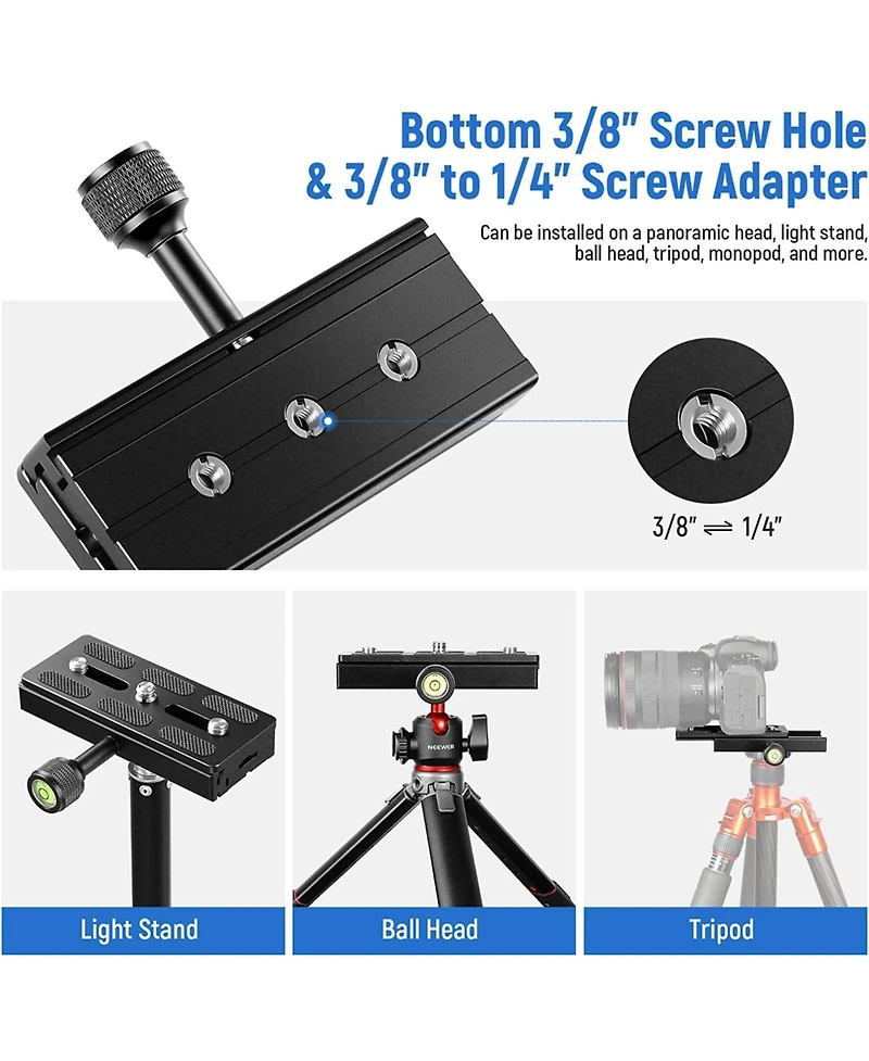 Neewer Camera Tripod for Arca Swiss Tripod Monopod Ball Head