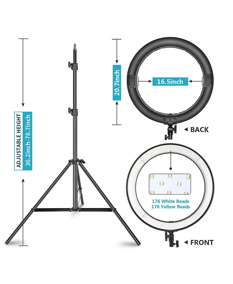 Neewer Ring Light with 20 inch for select iPhone models