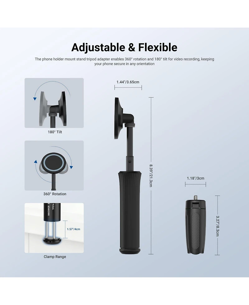 Neewer TP016 Camera Mounting Accessory for select iPhone and Android mobile devices