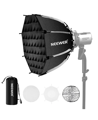 Neewer CB60 Softbox with 45cm, Rgb for Godox Aputure Video Studio Light