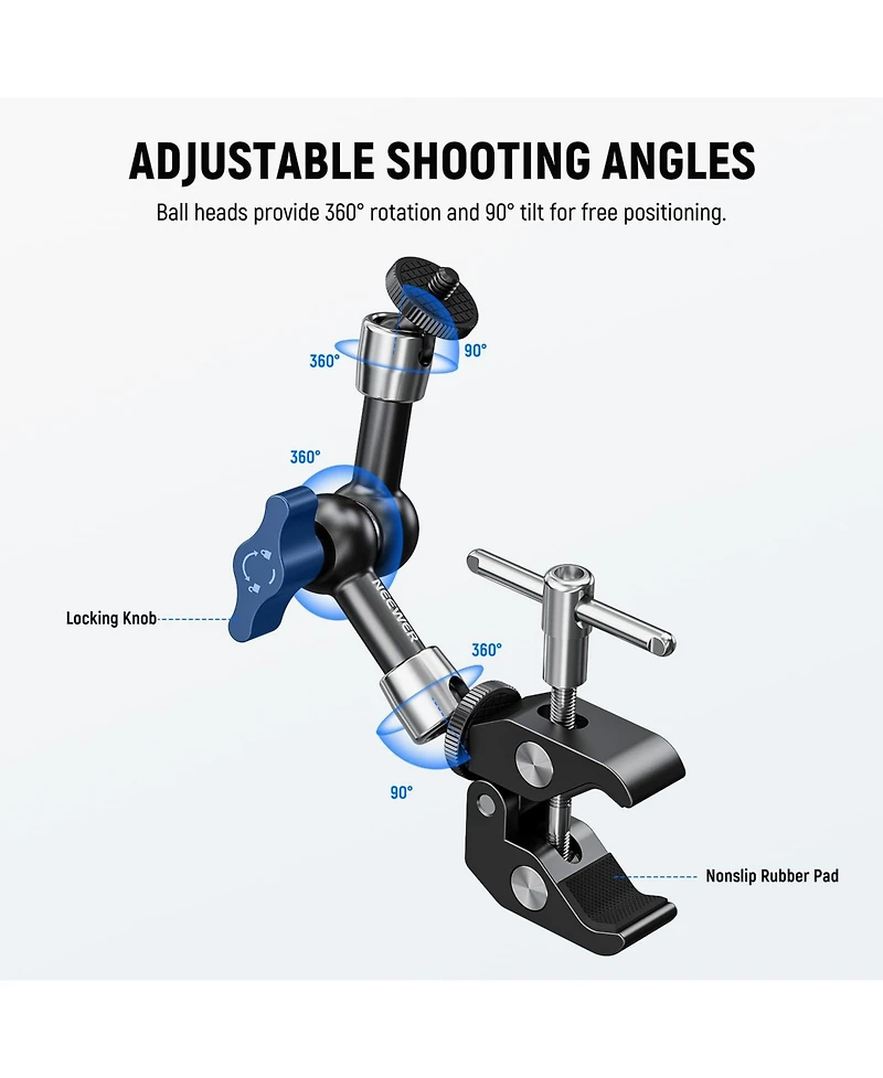 Neewer ST15C Camera Mounting Accessory with 15cm, 4.4lb, 2kg for SmallRig Camera Cage