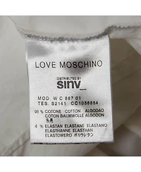 Pre-Owned Love Moschino Women's Beaded Cotton Belted Shirt