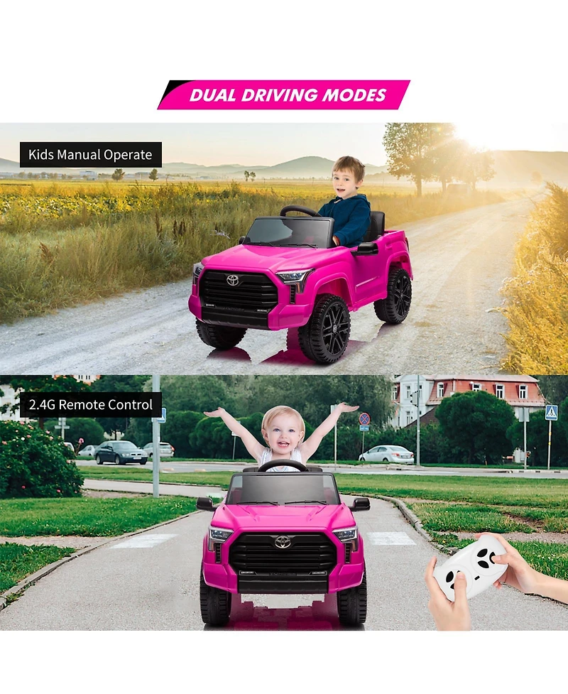 homfan 41.7 x 21.7 12.6 Inch Kids Electric Ride On Truck, 12V Licensed Pickup with Parent Remote, Battery Powered for Outdoor Adventure Play
