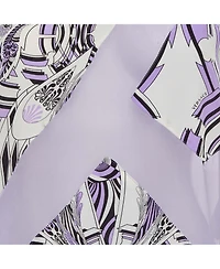 Pre-Owned Versace Women's Abstract Print Paneled Silk and Chiffon Sleeveless Top