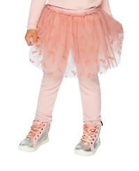 Deux par Baby Girls 12M-24M Leggings with Integrated Tulle Skirt Pale Dusty