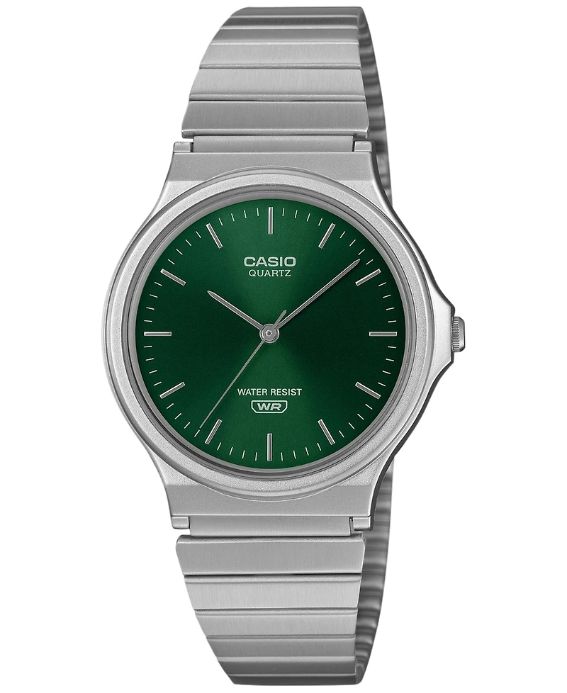 Casio Men's Japanese Quartz Silver-Tone Stainless Steel Watch 38.8mm