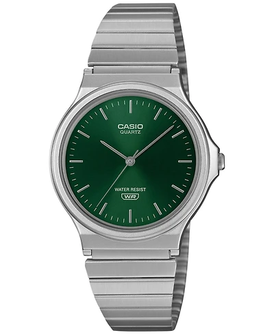 Casio Men's Japanese Quartz Silver-Tone Stainless Steel Watch 38.8mm