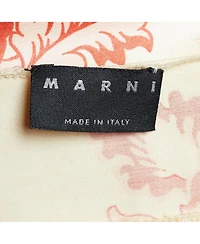 Pre-Owned Marni Women's Floral Print Silk Peplum Blouse
