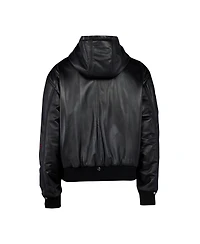 Pcfg Men's Genuine Leather Bomber Jacket