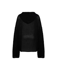 Pcfg Men's Cotton-Blend Knit Hoodie with Woven Patch