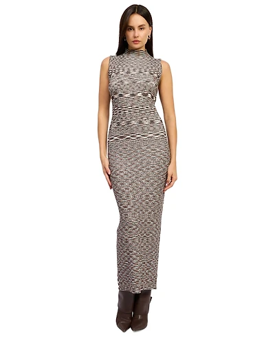 En Saison Women's Lila Sleeveless Mock Neck Maxi Dress