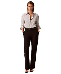 Calvin Klein Women's Hi Twist Compression High-Rise Bootcut Pants