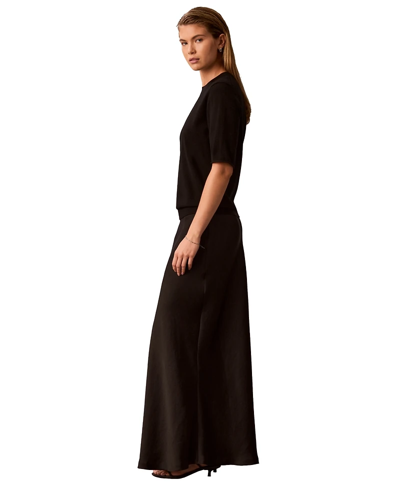 Calvin Klein Women's Double Faced Satin Bias-Cut Maxi Skirt
