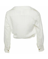Pre-Owned Jacquemus Women's La Riviera Textured Viscose Wrap Blouse