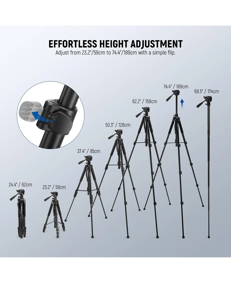 Neewer TP05 Camera Tripod with 17.6lb for select iPhone models