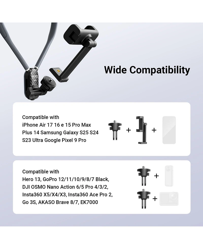 Neewer GP48 Camera Mounting Accessory for select iPhone and Android mobile devices