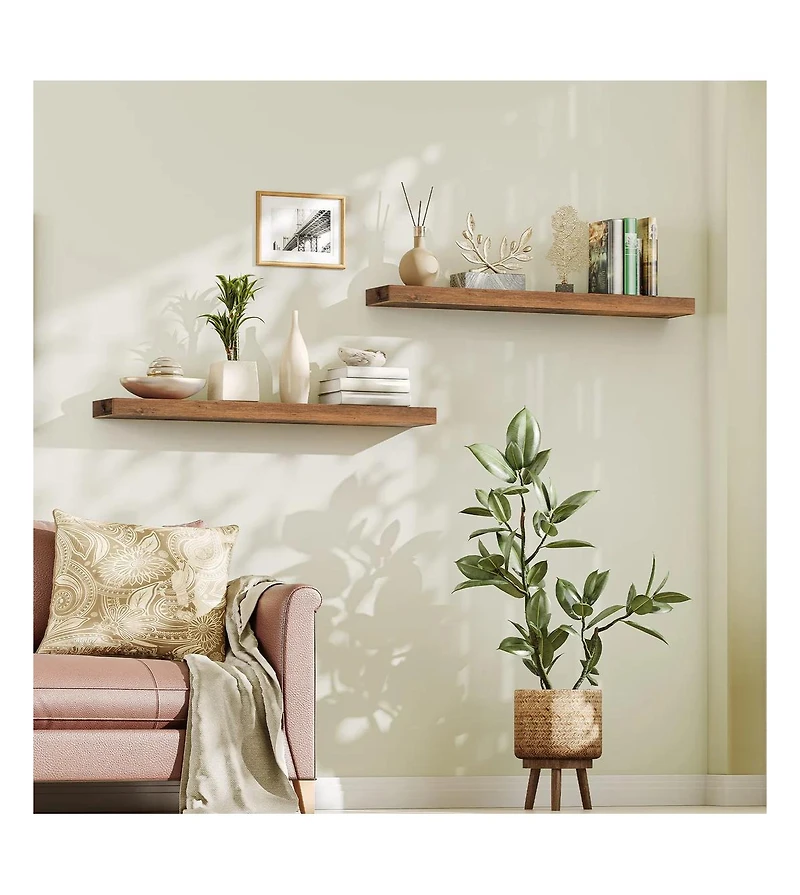 Slickblue Set of 2 Wall Mounted Shelves Storage Display