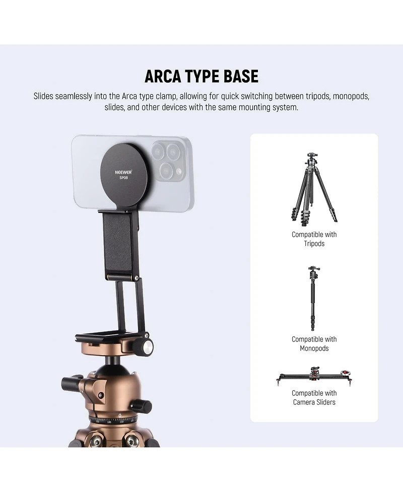 Neewer SP08 Camera Mounting Accessory for select iPhone and Android mobile devices