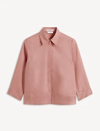 Hobbs London Women's Nita Three-Quarter Sleeve Linen Shirt