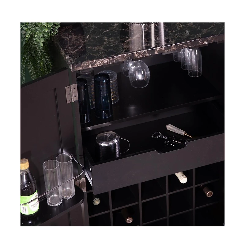 Augusta Home Cape Town Bar Cabinet with Wine Storage