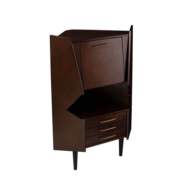 Augusta Home Larson Corner Bar Cabinet