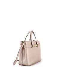 Pre-Owned Gucci Medium Bright Bit Convertible Tote Leather