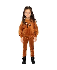 Deux par Toddler Girls Velvet Leggings
