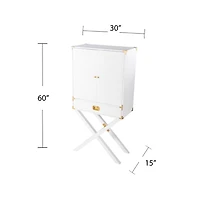 Augusta Home Campaign Tall Bar Cabinet with Storage