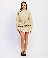 En Saison Women's Annie Zipper Front Collared Jacket