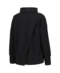 LevelWear Women's Black Chicago Bulls Sunset Pullover Sweatshirt