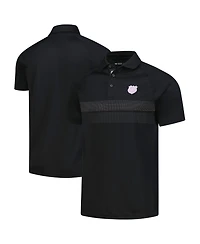 LevelWear Men's Black Nhl Hockey Fights Cancer Draft Day Mason Polo Shirt