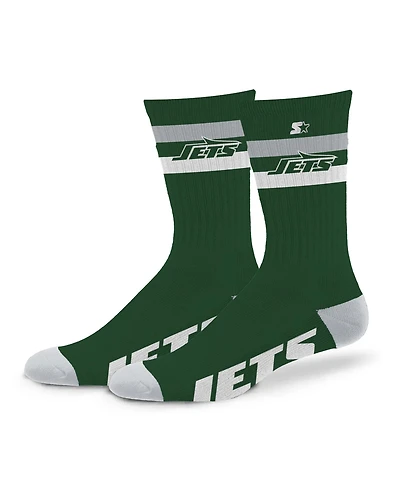 Starter Men's and Women's New York Jets Team Color Two-Stripe Crew Socks