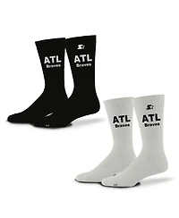 Starter Men's and Women's 2 Pack Atlanta Braves Assist Socks