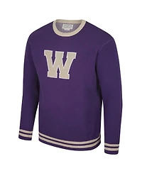 Uscape Apparel Men's and Women's Purple Washington Huskies Renew Knit Vintage Pullover Sweater