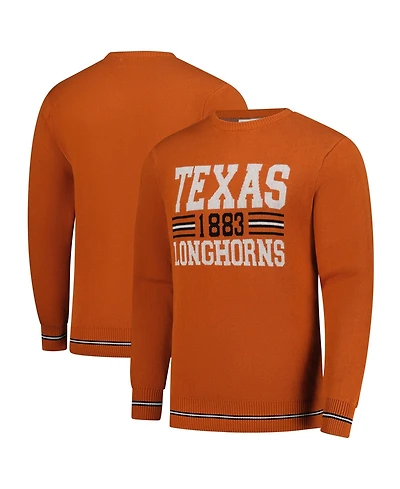 Uscape Apparel Men's and Women's Burnt Orange Texas Longhorns Renew Knit Vintage Retro Sweater