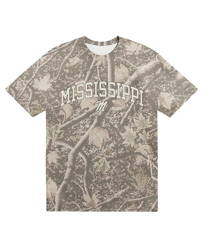Uscape Apparel Men's Camo Ole Miss Rebels Back Bay Heavyweight T-Shirt
