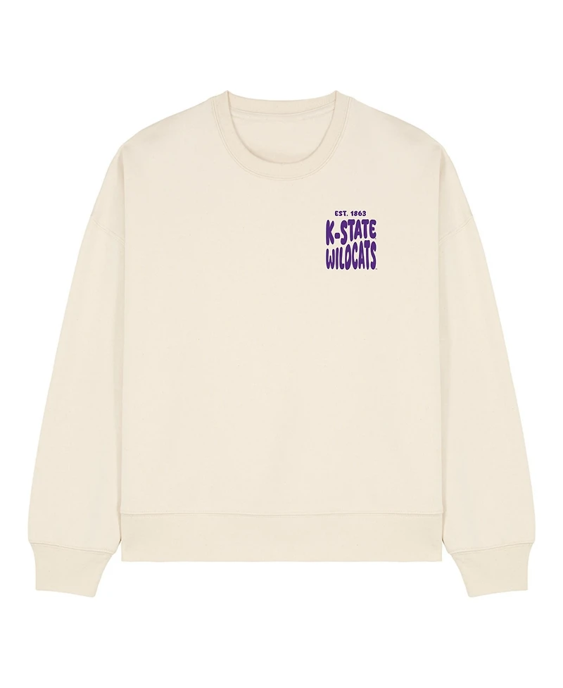 Uscape Apparel Women's Cream Kansas State Wildcats Cloud Sweatshirt