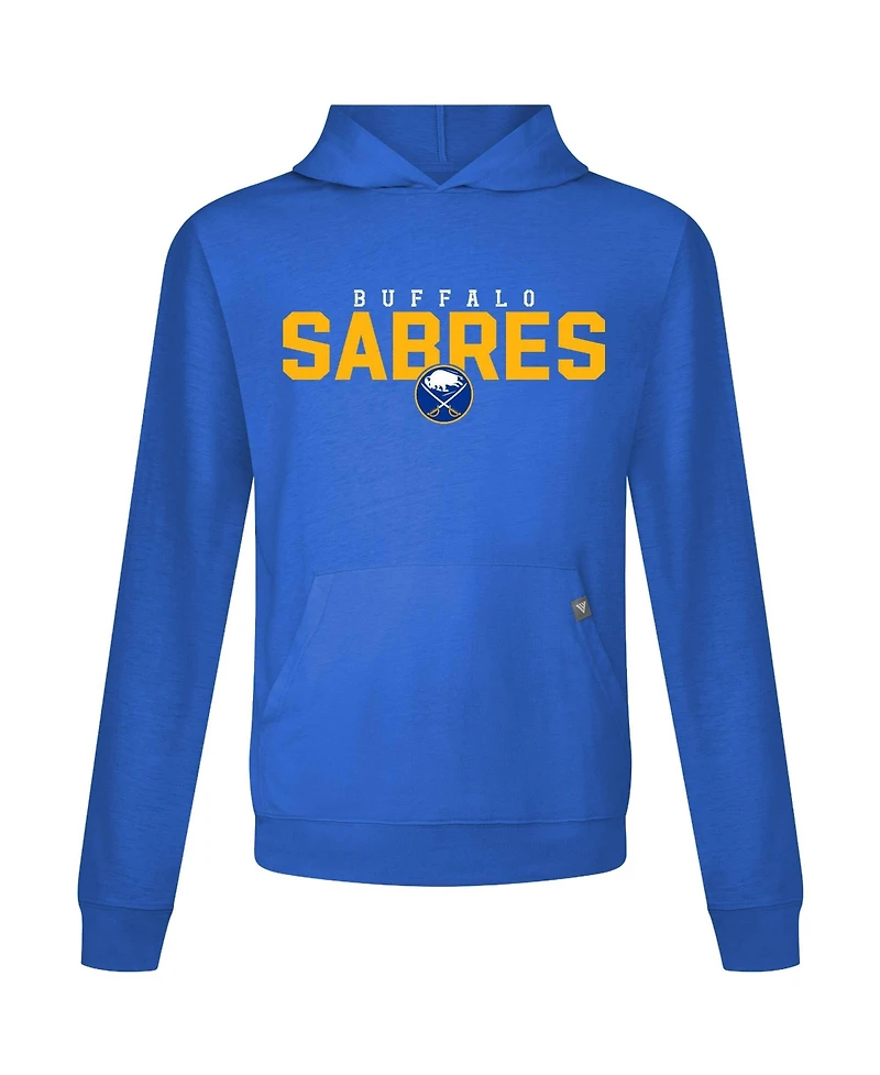 LevelWear Men's Tage Thompson Royal Buffalo Sabres Relay Name & Number Long Sleeve Hooded T-Shirt