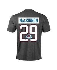 LevelWear Men's Nathan MacKinnon Gray Colorado Avalanche Richmond Name & Number T-Shirt
