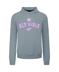 LevelWear Men's Gray Detroit Red Wings Hockey Fights Cancer Mandate Tri-Blend Hoodie