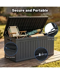Viyet 260-Gallon Xxl Outdoor Deck Box