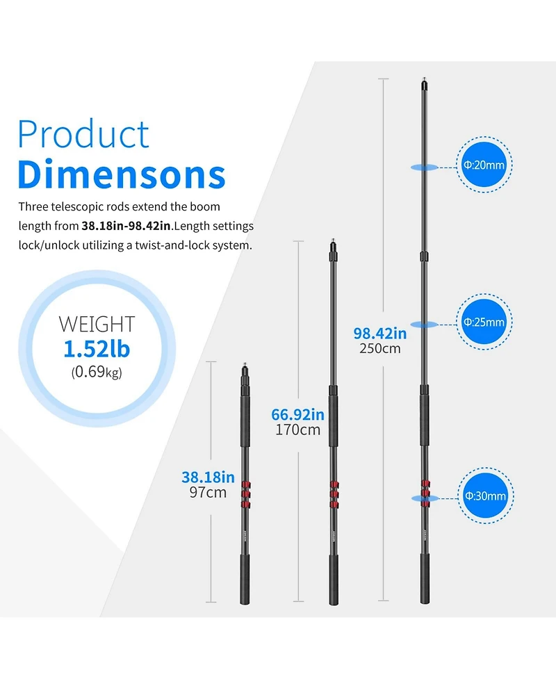 Neewer Nw-7000 Microphone with 3ft, 8ft