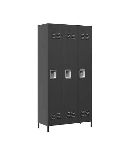 Viyet 72"H Triple Door Metal Locker - Secure 3-Tier Storage Cabinet