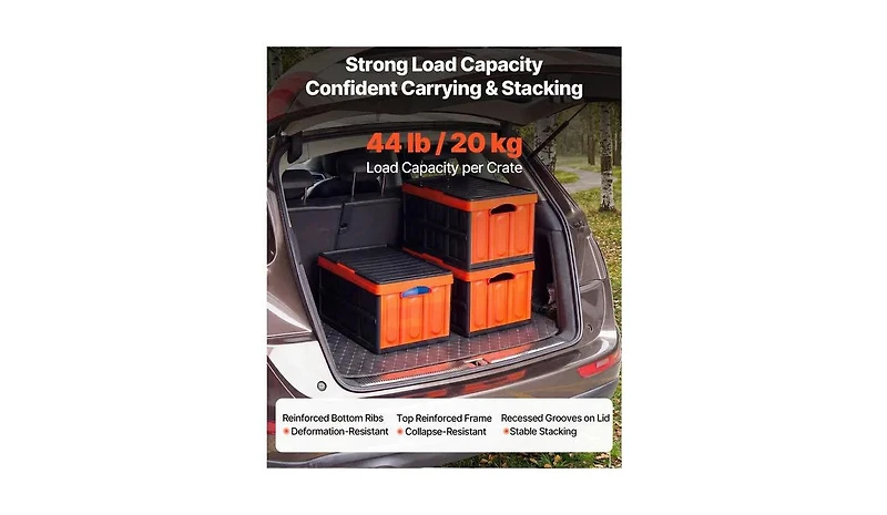 Viyet 3-Pack 45L Collapsible Storage Bins