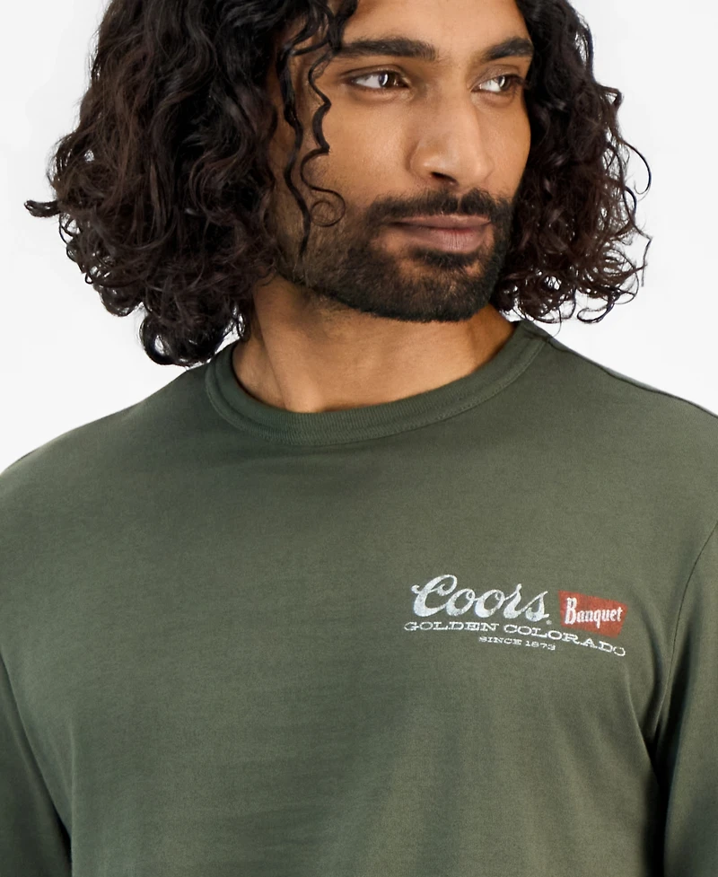 Sun + Stone Men's Long-Sleeve Coors Scenic Cotton T-Shirt, Macy's Exclusive