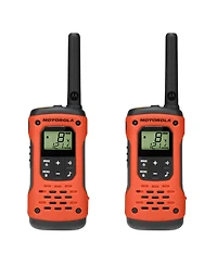 Motorola Solutions, Portable Frs, T605_H2O, Talkabout Two-Way Radios Rechargeable Walkie Talkie, 22 Channel, 35 Mile, Orange W/Black, 2 Pack