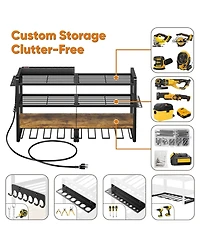 Xdovet Power Tool Organizer Wall Mount Charging Station Drills Holder
